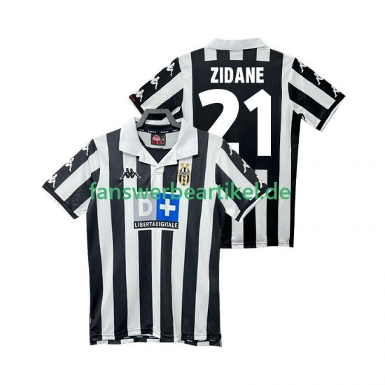 ZIDANE 21 Retro 2000 Trikot Juventus Turin Herren Heimausrüstung 1999 Kurzarm