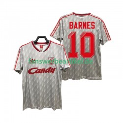 BARNES 10 Retro 1989 1991 Trikot Liverpool Herren Auswärtsausrüstung Kurzarm