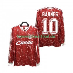 BARNES 10 Retro 1989 1991 Trikot Liverpool Herren Heimausrüstung Langarm