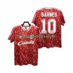 BARNES 10 Retro 1989 1991 Trikot Liverpool Herren Heimausrüstung Kurzarm