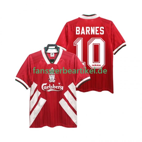 BARNES 10 Retro 1993 1995 Trikot Liverpool Herren Heimausrüstung Kurzarm