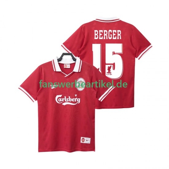 BERGER 15 Retro 1996 1998 Trikot Liverpool Herren Heimausrüstung Kurzarm