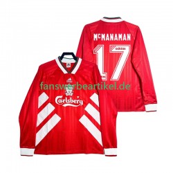 MCMANAMAN 17 Retro 1993 1995 Trikot Liverpool Herren Heimausrüstung Langarm