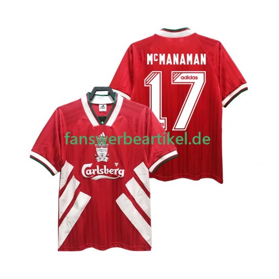 MCMANAMAN 17 Retro 1993 1995 Trikot Liverpool Herren Heimausrüstung Kurzarm