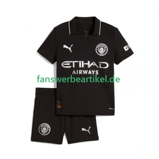 Trikot Manchester City Kinder Auswärtsausrüstung 2025-2026 Kurzarm