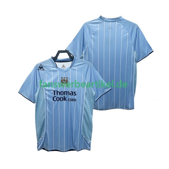 Retro 2007 Trikot Manchester City Herren Heimausrüstung 2008 Kurzarm