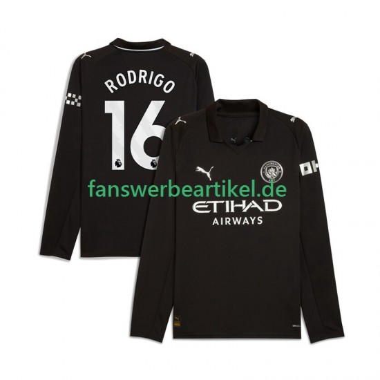 Rodrigo Hernandez 16 Trikot Manchester City Herren Auswärtsausrüstung 2025-2026 Langarm