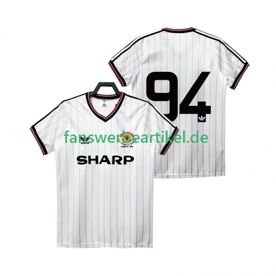 94 Retro 1983 1984 Trikot Manchester United Herren Auswärtsausrüstung Kurzarm