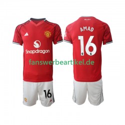 Amad Diallo 16 Trikot Manchester United Kinder Heimausrüstung 2025-2026 Kurzarm