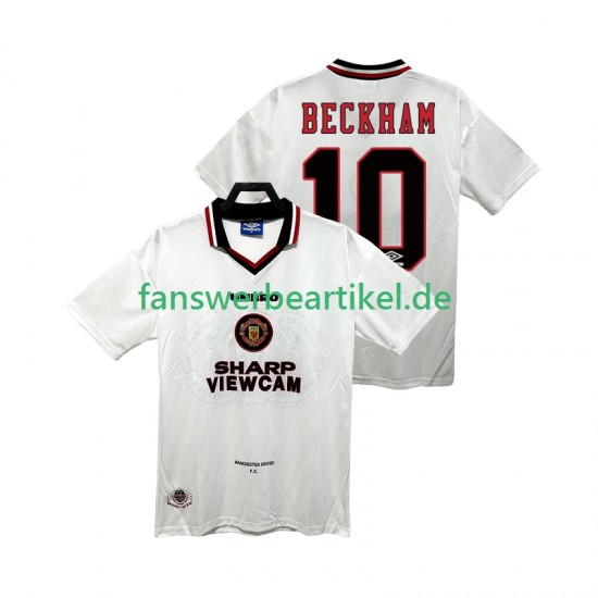 BECKEHAM 10 Retro 1996 1997 Trikot Manchester United Herren Auswärtsausrüstung Kurzarm