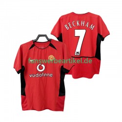 BECKHAM 7 Retro 2002 Trikot Manchester United Herren Heimausrüstung 2004 Kurzarm
