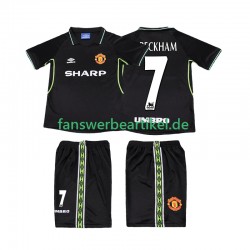 Beckham 7 Retro 1998 Trikot Manchester United Kinder Ausweich ausrüstung 1999 Kurzarm