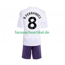Bruno Fernandes 8 Trikot Manchester United Kinder Auswärtsausrüstung 2025-2026 Kurzarm