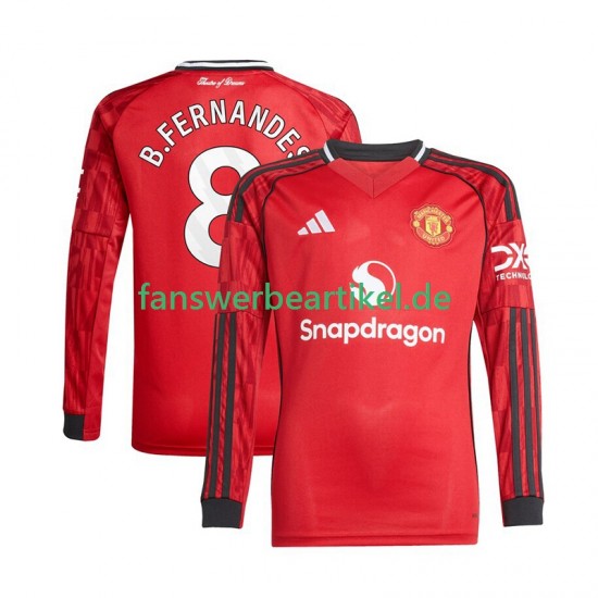 Bruno Fernandes 8 Trikot Manchester United Herren Heimausrüstung 2025-2026 Langarm