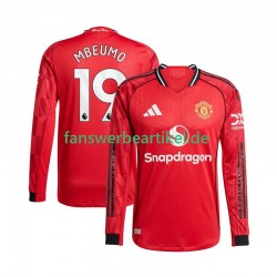 Bryan Mbeumo 19 Trikot Manchester United Herren Heimausrüstung 2025-2026 Langarm