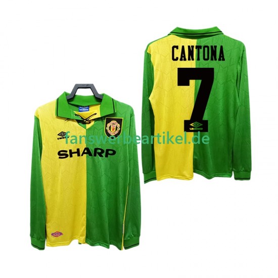 CANTONA 7 Retro 1992 Trikot Manchester United Herren Auswärtsausrüstung 1994 Langarm