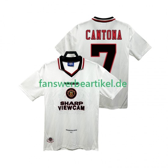 CANTONA 7 Retro 1996 1997 Trikot Manchester United Herren Auswärtsausrüstung Kurzarm