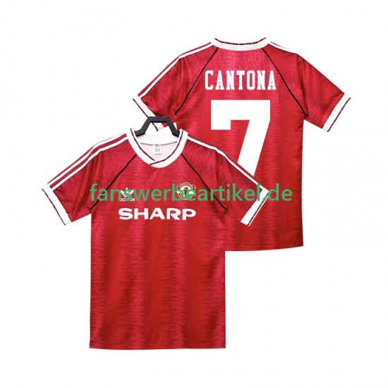 CANTONA 7 Retro 1992 Trikot Manchester United Herren Heimausrüstung 1990 Kurzarm