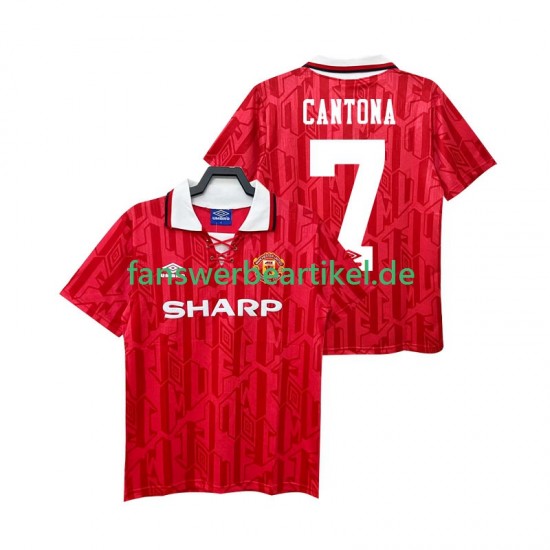 CANTONA 7 Retro 1992 Trikot Manchester United Herren Heimausrüstung 1994 Kurzarm