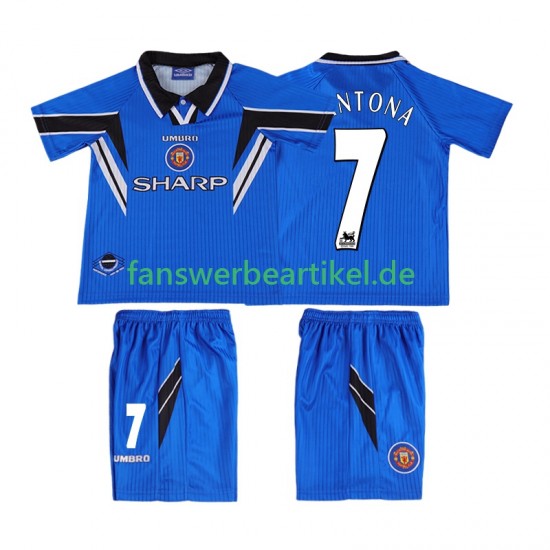 CONTONA 7 Retro 1996 1998 Trikot Manchester United Kinder Ausweich ausrüstung Kurzarm