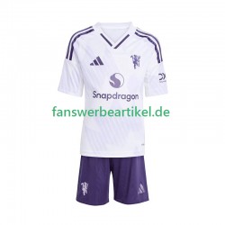 Trikot Manchester United Kinder Auswärtsausrüstung 2025-2026 Kurzarm