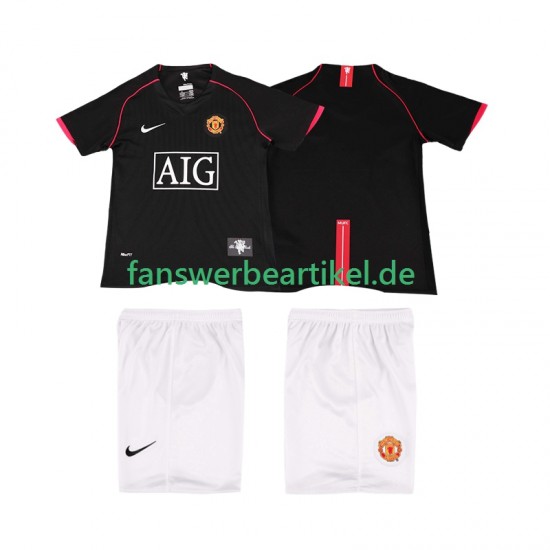 Retro 2007 Trikot Manchester United Kinder Auswärtsausrüstung 2008 Kurzarm