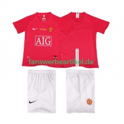 Retro Champions League 2007 Trikot Manchester United Kinder Heimausrüstung 2008 Kurzarm