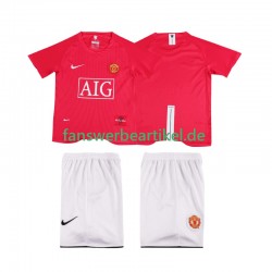 Retro Premier League 2007 Trikot Manchester United Kinder Heimausrüstung 2008 Kurzarm