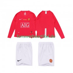 Retro Premier League 2009 Trikot Manchester United Kinder Heimausrüstung 2008 Langarm