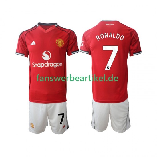 Cristiano Ronaldo 7 Trikot Manchester United Kinder Heimausrüstung 2025-2026 Kurzarm