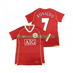 Cristiano Ronaldo 7 Retro 2007 Trikot Manchester United Herren Heimausrüstung 2006 Kurzarm