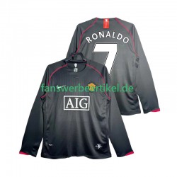 Critstiano Ronaldo 7 Retro 2007 Trikot Manchester United Herren Auswärtsausrüstung 2008 Langarm
