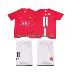 GIGGS 11 Retro Premier League 2007 Trikot Manchester United Kinder Heimausrüstung 2008 Kurzarm