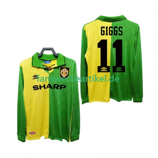 GIGGS 11 Retro 1992 Trikot Manchester United Herren Auswärtsausrüstung 1994 Langarm