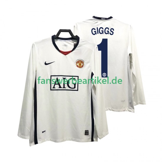 GIGGS 11 Retro Premier League 2009 Trikot Manchester United Herren Auswärtsausrüstung 2008 Langarm