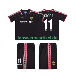 GIGGS 11 Retro 1998 Trikot Manchester United Kinder Auswärtsausrüstung 1999 Kurzarm