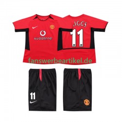GIGGS 11 Retro 2002 Trikot Manchester United Kinder Heimausrüstung 2004 Kurzarm