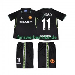GIGGS 11 Retro 1998 Trikot Manchester United Kinder Ausweich ausrüstung 1999 Kurzarm
