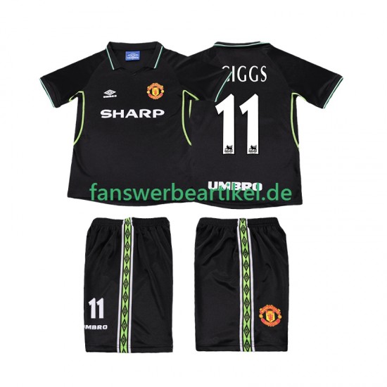 GIGGS 11 Retro 1998 Trikot Manchester United Kinder Ausweich ausrüstung 1999 Kurzarm