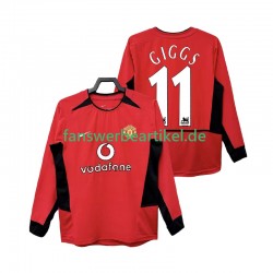 GIGGS 11 Retro 2002 Trikot Manchester United Herren Heimausrüstung 2004 Langarm