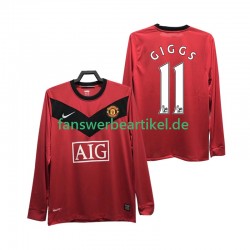 GIGGS 11 Retro 2009 Trikot Manchester United Herren Heimausrüstung 2010 Langarm