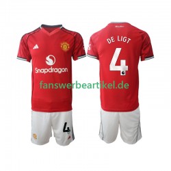 Matthijs de Ligt 4 Trikot Manchester United Kinder Heimausrüstung 2025-2026 Kurzarm