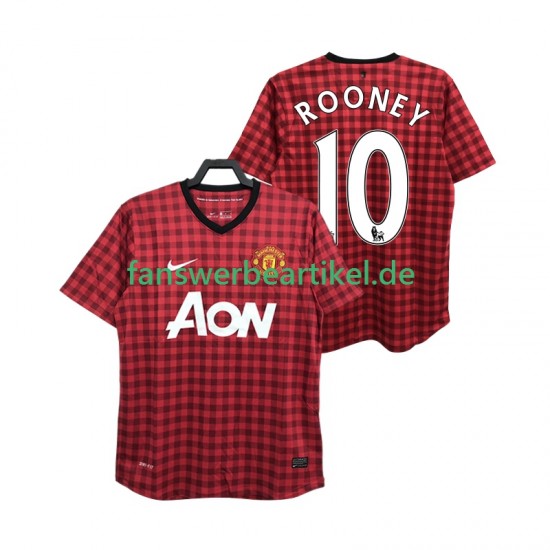 ROONEY 10 Retro 2012 2013 Trikot Manchester United Herren Heimausrüstung Kurzarm