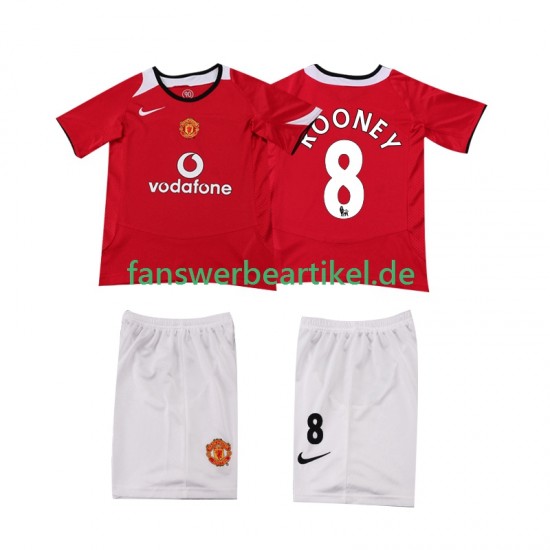 ROONEY 8 Retro 2005 Trikot Manchester United Kinder Heimausrüstung 2006 Kurzarm