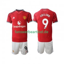 Rasmus Hojlund 9 Trikot Manchester United Kinder Heimausrüstung 2025-2026 Kurzarm