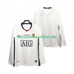 Retro Champions League 2009 Trikot Manchester United Herren Auswärtsausrüstung 2008 Langarm