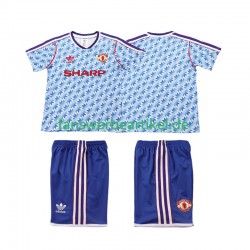Retro 1992 Trikot Manchester United Kinder Auswärtsausrüstung 1990 Kurzarm