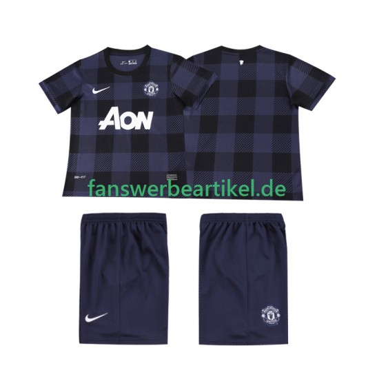 Retro 2013 2014 Trikot Manchester United Kinder Auswärtsausrüstung Kurzarm