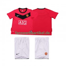 Retro 2009 Trikot Manchester United Kinder Heimausrüstung 2010 Kurzarm
