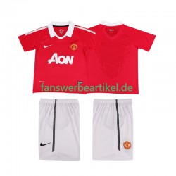 Retro Trikot Manchester United Kinder Heimausrüstung 2011 2010 Kurzarm